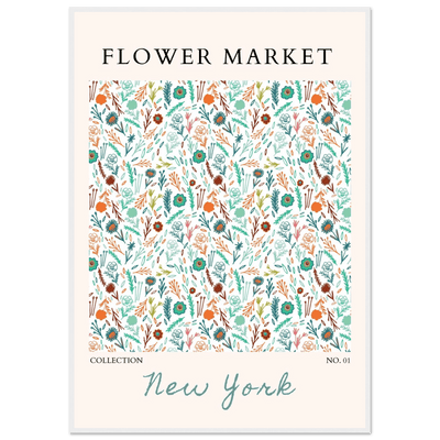 Flower Market New York Framed Poster – Whimsical Floral Art Print | Ready-to-Hang in Your Choice of Frame - Vibrantwalls