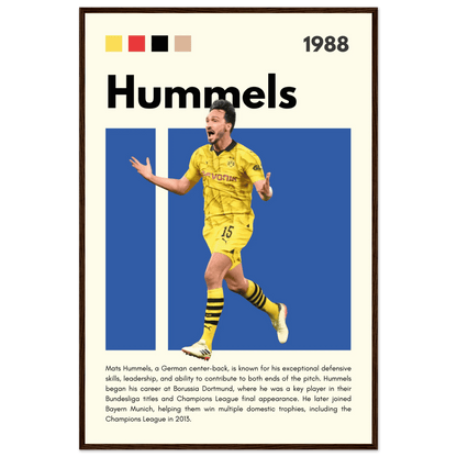 Mats Hummels Borussia Dortmund Football Legends Wall Art - Vibrantwalls