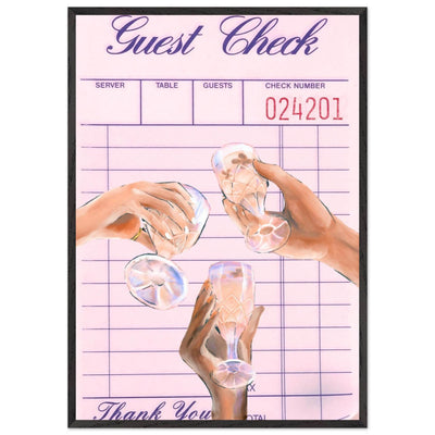 Guest Check & Crystal Glasses - Vibrantwalls