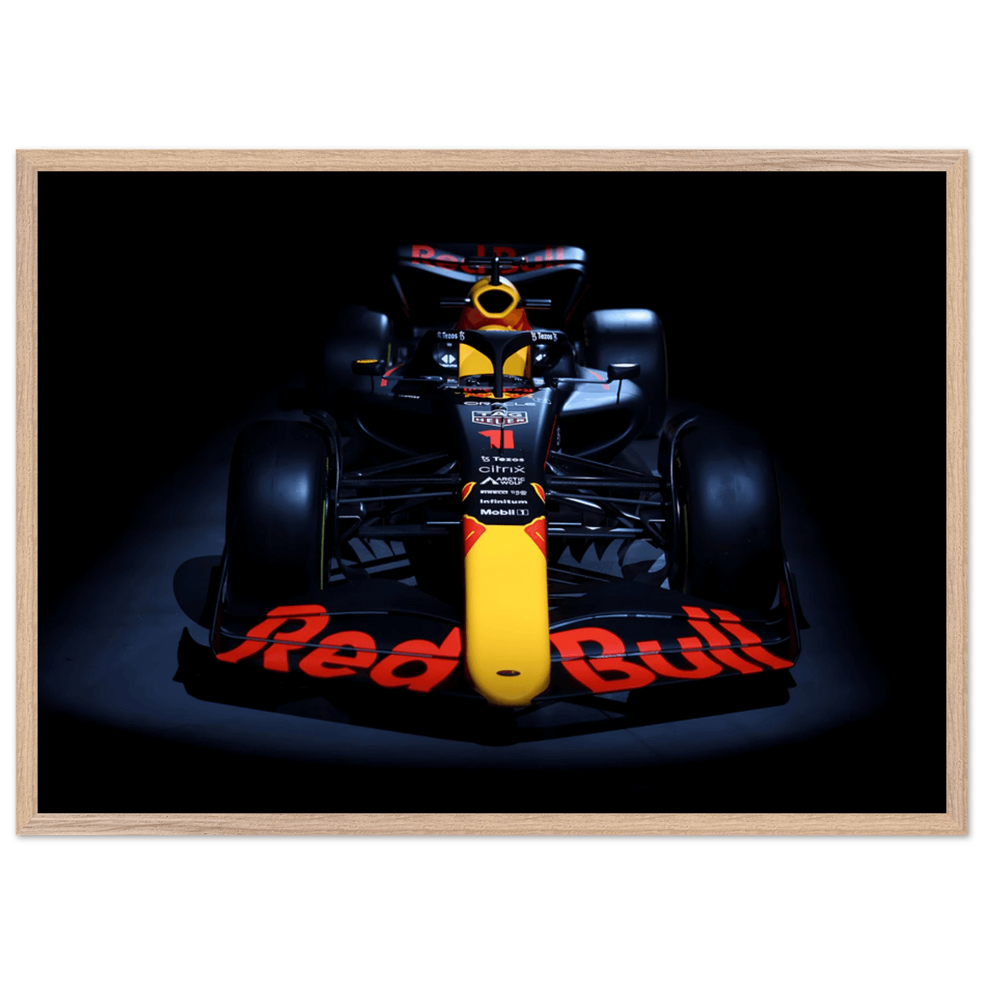 Red Bull Racing F1 Car Framed Poster – Premium Wooden Frame Art - Vibrantwalls