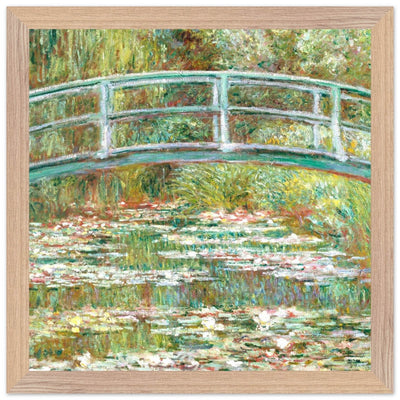 Bridge Over a Pond Art Print - Water Lilies Decorative Artwork for Your Space - Vibrantwalls