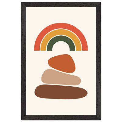 Desert Rainbow & Stone Stack - Vibrantwalls