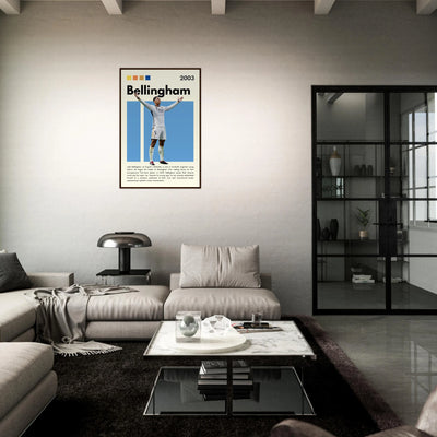 Jude Bellingham Real Madrid Football Poster – Modern Pop Art Print in Your Choice of Frame Vibrantwalls