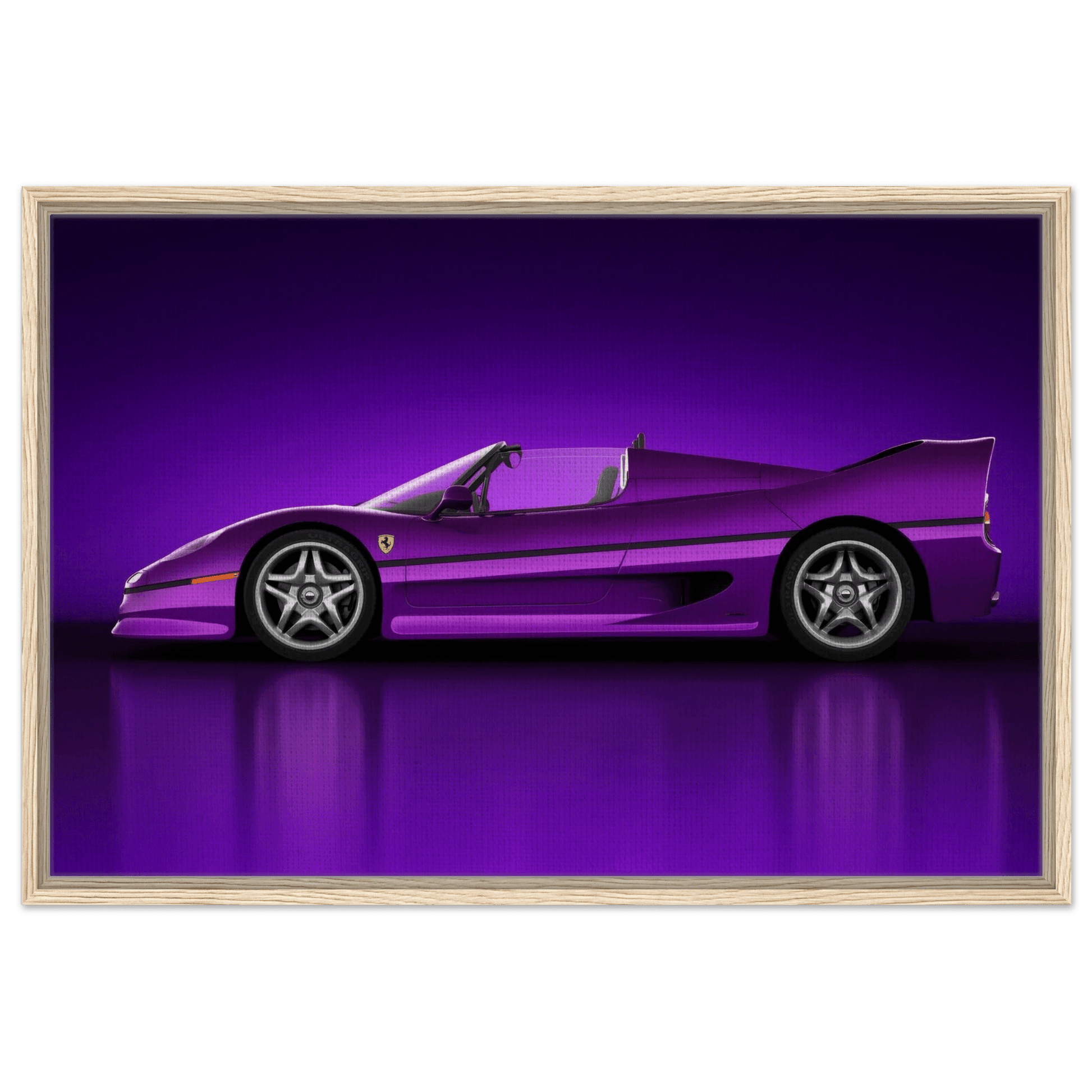 Ferrari F50 Framed Canvas Retro F40 Enzo 458 Ferrari Cars Wall Art - Vibrantwalls