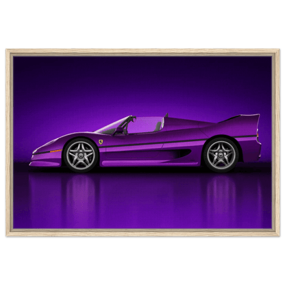 Ferrari F50 Framed Canvas Retro F40 Enzo 458 Ferrari Cars Wall Art - Vibrantwalls