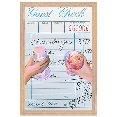 Retro Bar Tab Art - Vibrantwalls