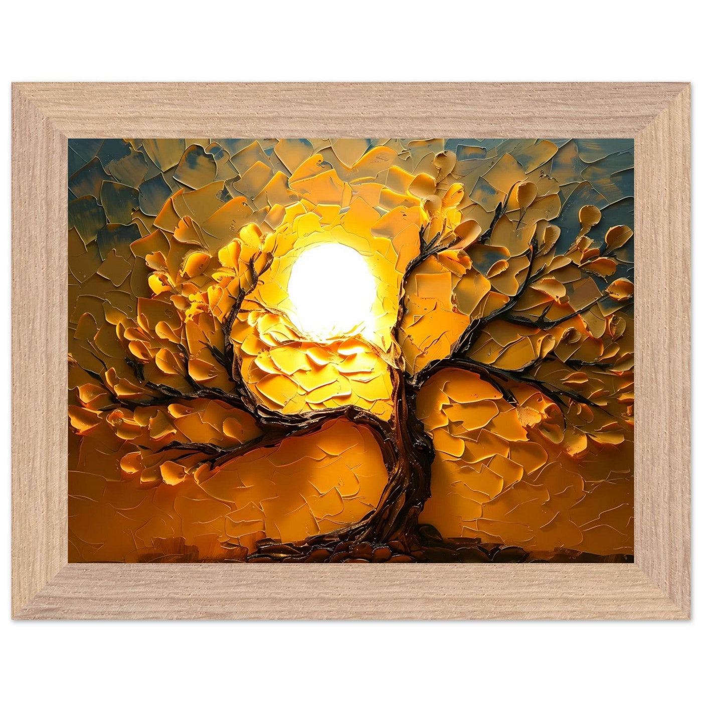 Textured Golden Tree of Life - Vibrantwalls
