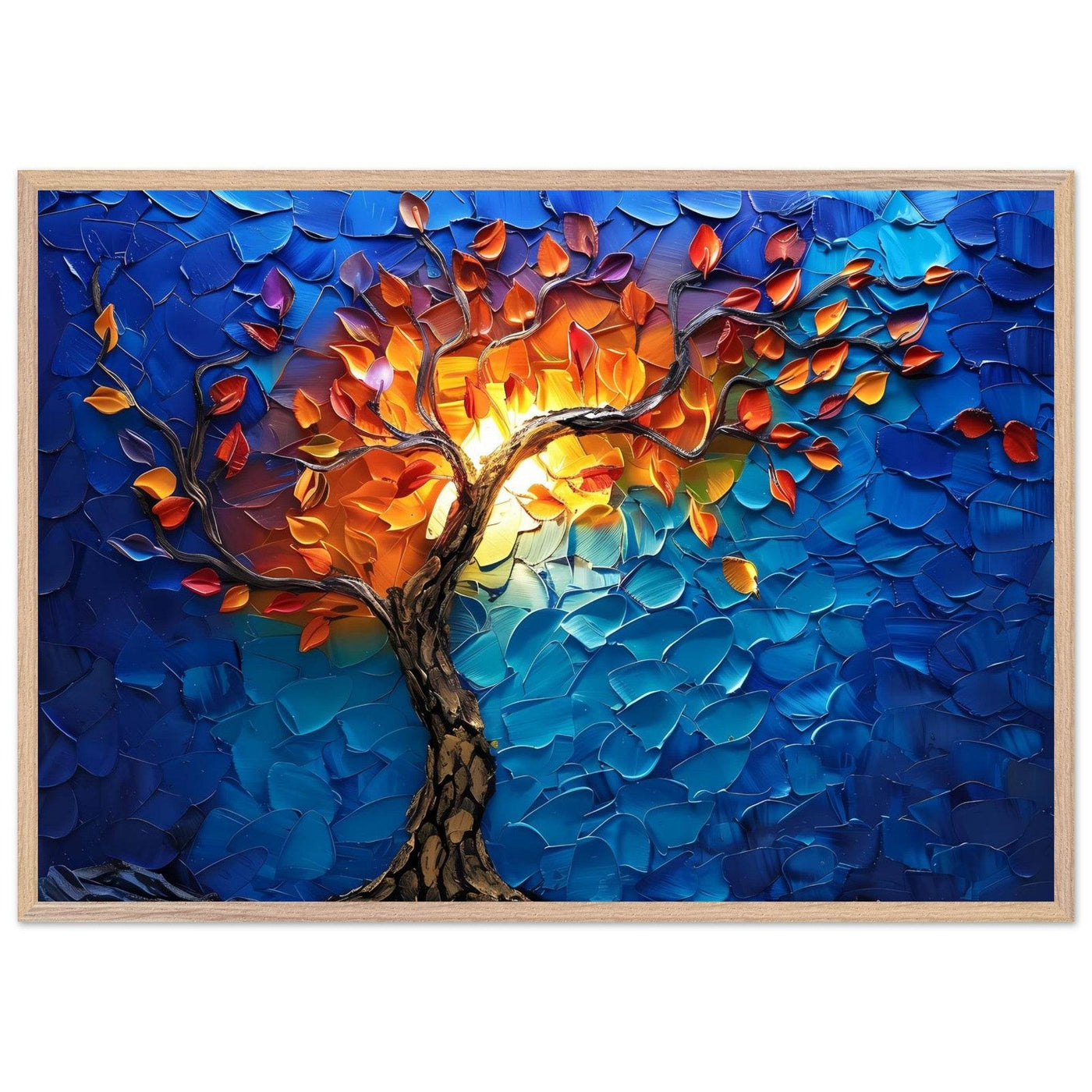 Vibrant Tree of Life Palette Knife Art - Vibrantwalls