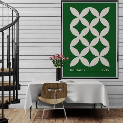 Bauhaus 1919 Green & Beige - Vibrantwalls
