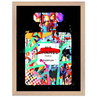 Vibrant Pop Art Chanel No. 5 Perfume Print - Framed & Ready-to-Hang - Vibrantwalls
