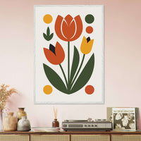 Abstract Mid-Century Modern Tulip Art - Vibrantwalls