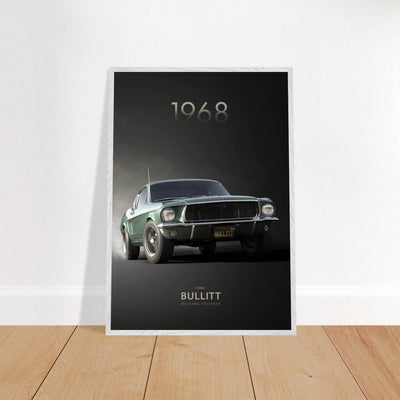 1968 Bullitt Mustang GT - 50th Anniversary Framed Poster | Iconic Green, Ready-to-Hang, Premium Quality - Vibrantwalls