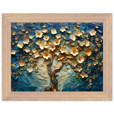 Textured Tree of Life Impasto Blooms - Vibrantwalls