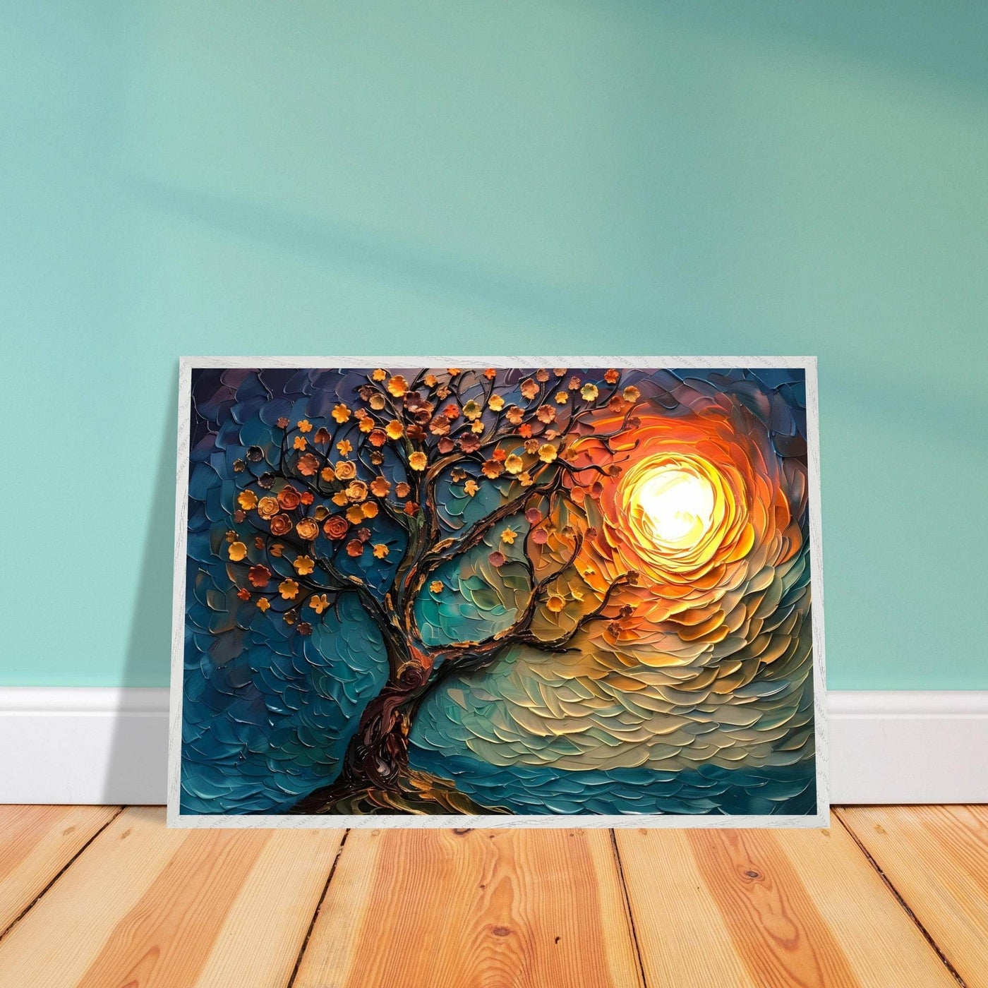 Tree of Life Textured Sunset Palette - Vibrantwalls