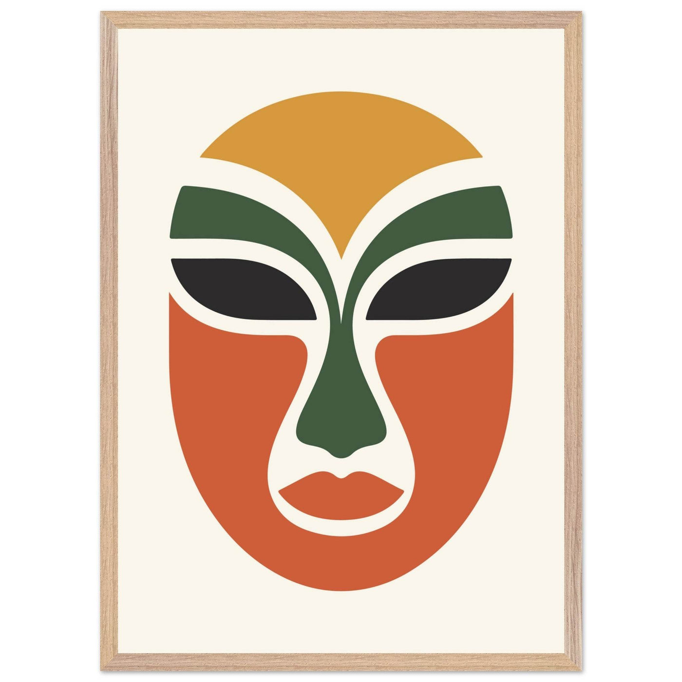 Abstract Tribal Mask - Vibrantwalls