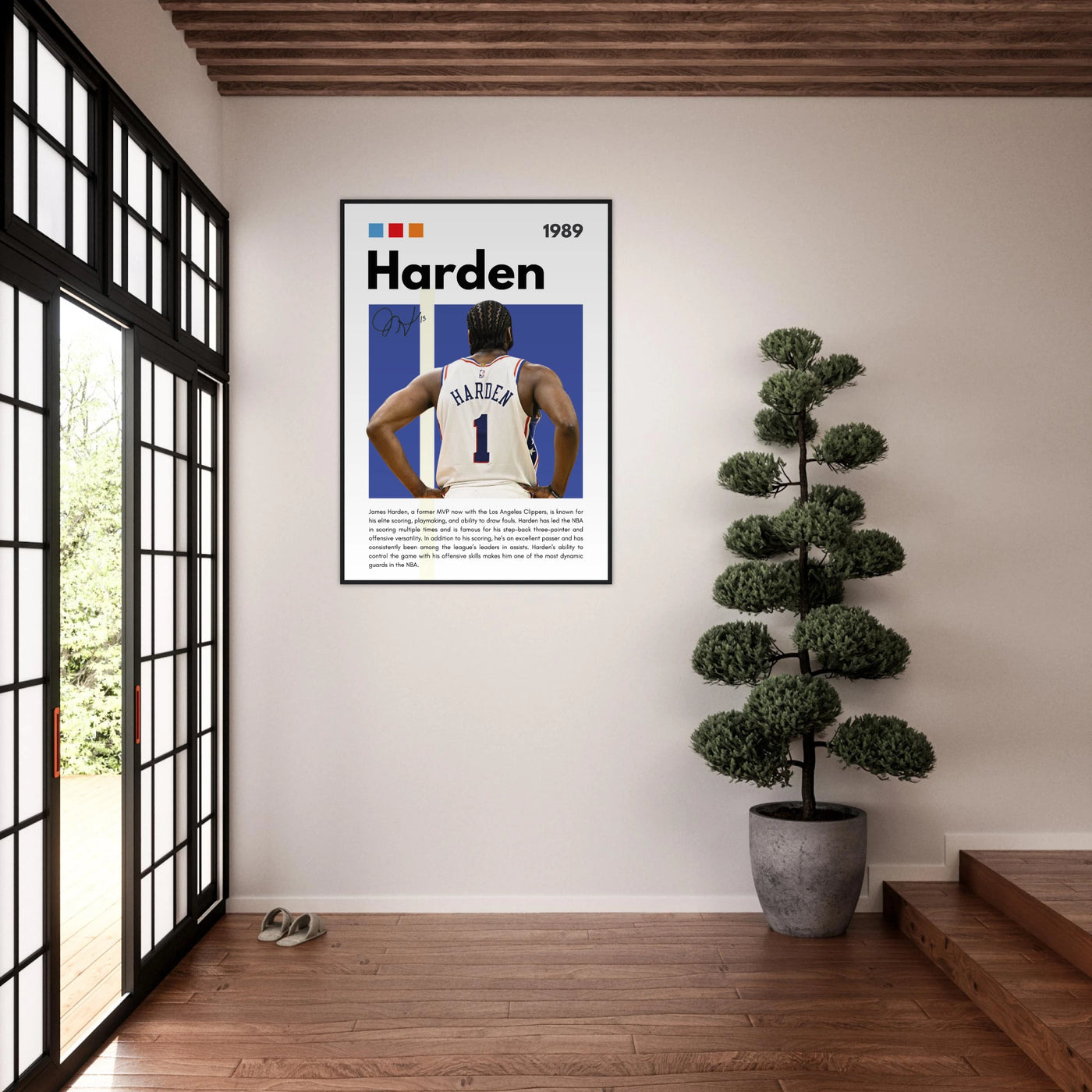 James Harden The Beard Clippers Framed Poster Vibrantwalls
