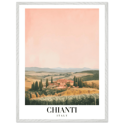 Chianti, Italy Framed Poster – Vintage Tuscan Countryside Wall Art with Customizable Wooden Frame - Vibrantwalls
