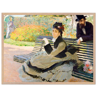 Camille Monet Garden Bench Art – Exquisite Artwork for Garden Lovers - Vibrantwalls