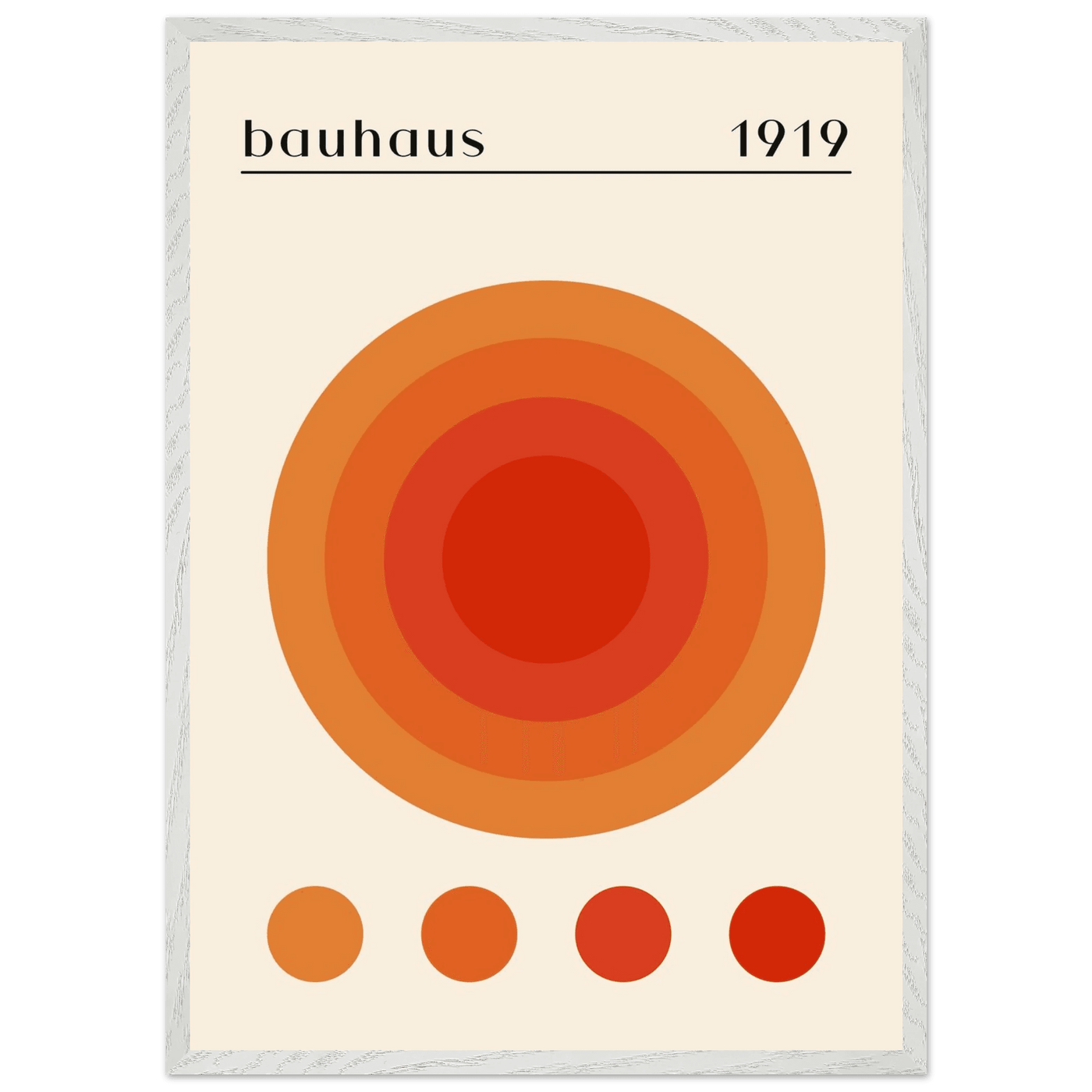 Bauhaus 1919 Orange & Red Circles - Vibrantwalls
