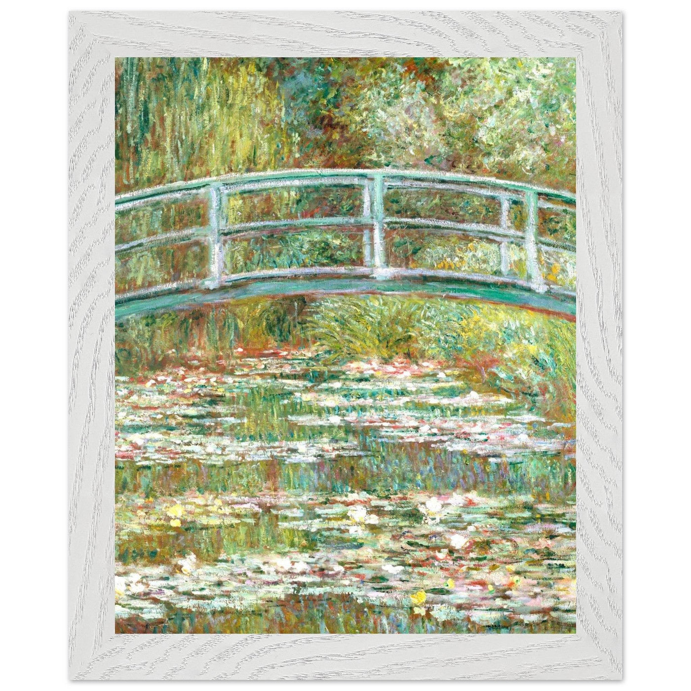 Bridge Over a Pond Art Print - Water Lilies Decorative Artwork for Your Space - Vibrantwalls
