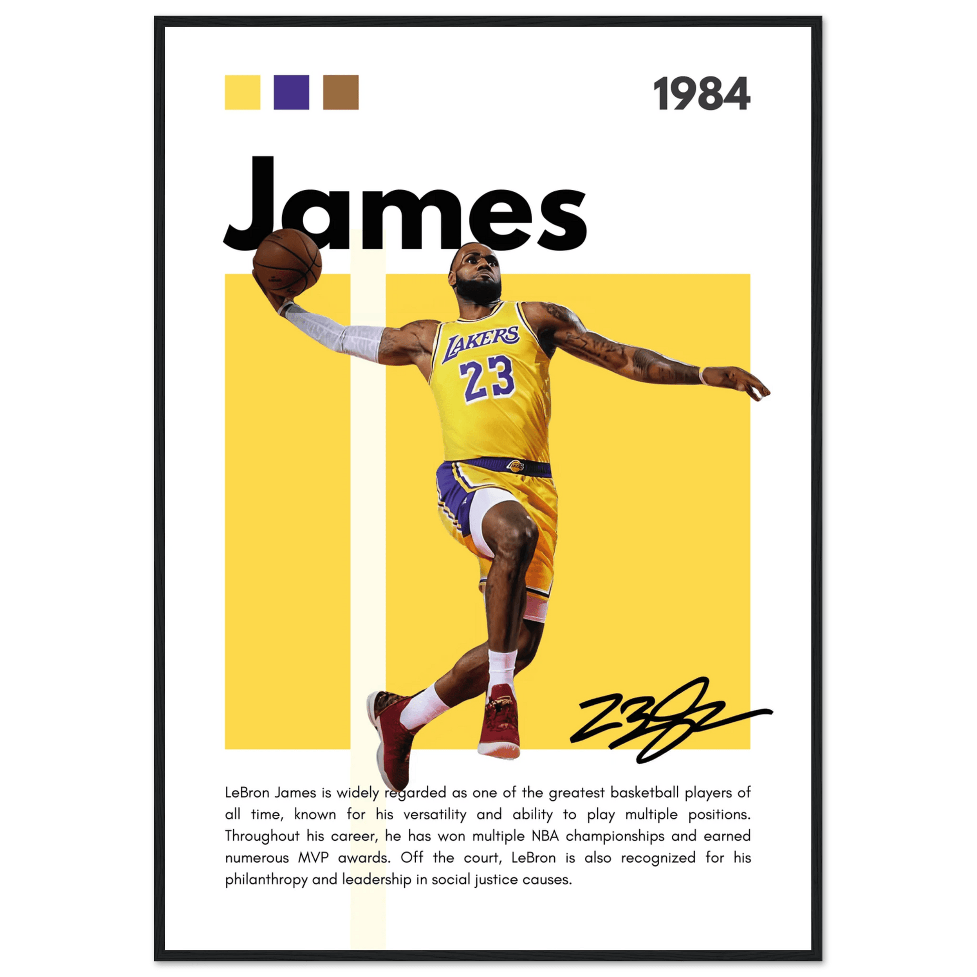 LeBron James King James Lakers NBA Basketball Legends Wall Art - Vibrantwalls