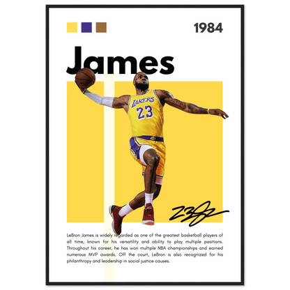 LeBron James King James Lakers NBA Basketball Legends Wall Art - Vibrantwalls