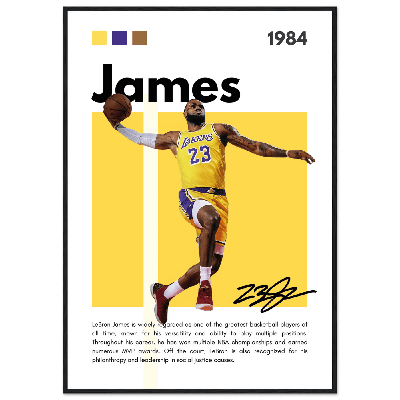 LeBron James King James Lakers Art Print - Vibrantwalls