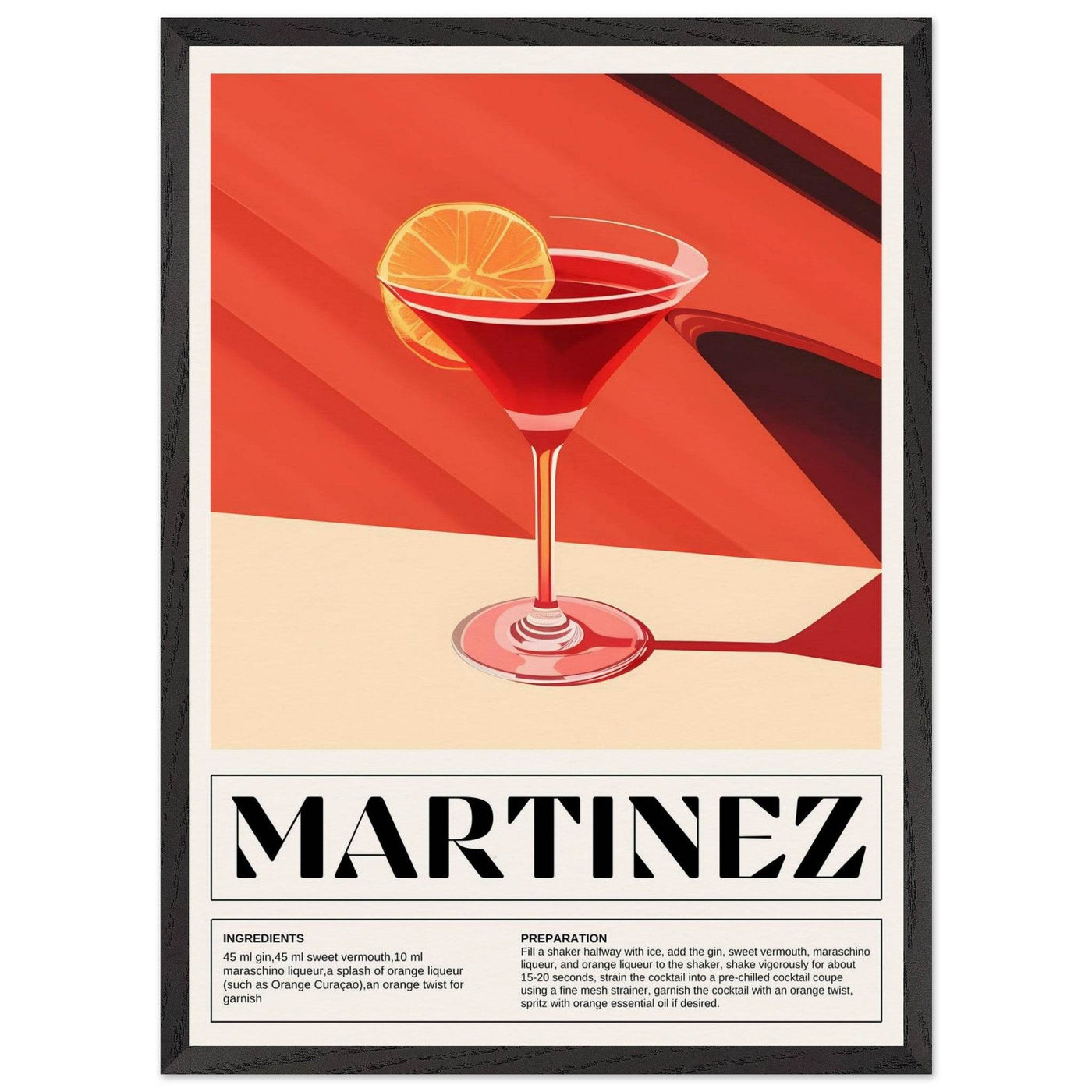 Martinez Cocktail - Vibrantwalls