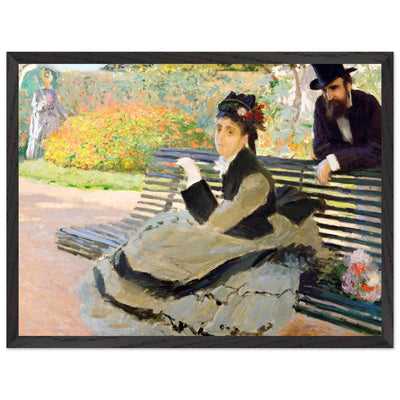Camille Monet Garden Bench Art – Exquisite Artwork for Garden Lovers - Vibrantwalls