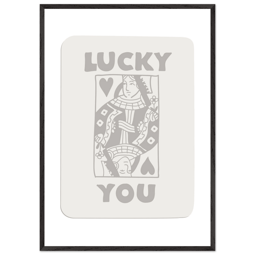 Queen of Hearts Custom Playing Cards Framed Poster Wall Art - Vibrantwalls