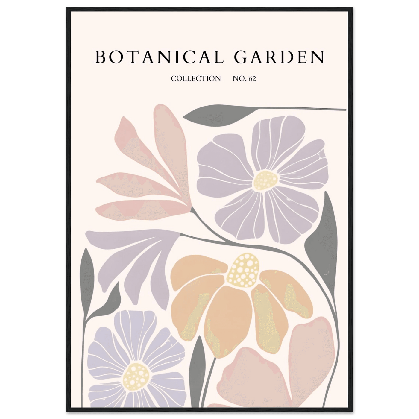 Botanical Garden Framed Posters – Soft Hues & Abstract Floral Prints | Ready-to-Hang Wall Art - Vibrantwalls