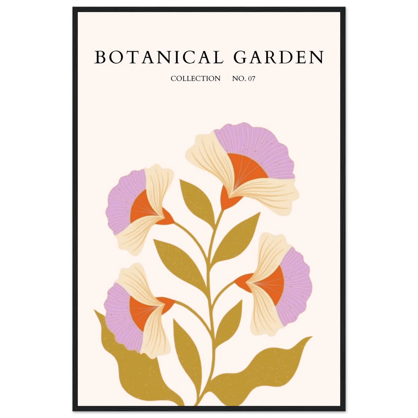 Botanical Garden Framed Poster – Whimsical Floral Art Prints in Soft Hues | Ready-to-Hang Wall Decor - Vibrantwalls
