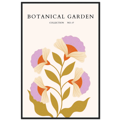 Botanical Garden Framed Poster – Whimsical Floral Art Prints in Soft Hues | Ready-to-Hang Wall Decor - Vibrantwalls