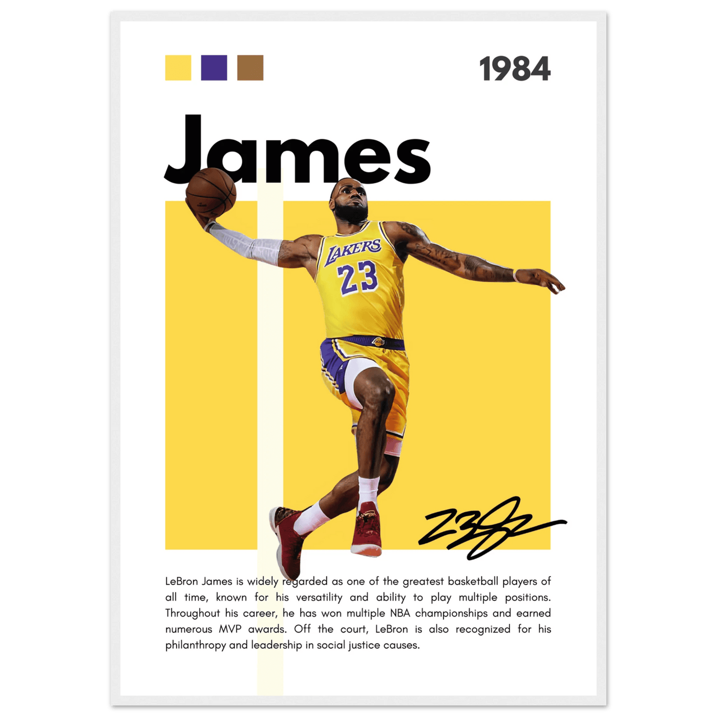 LeBron James King James Lakers Art Print - Vibrantwalls