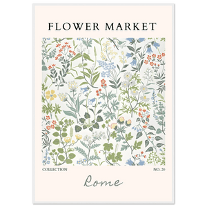 Flower Market Botanical Framed Poster – Vintage-Inspired Floral Art Print | Ready-to-Hang Decor - Vibrantwalls