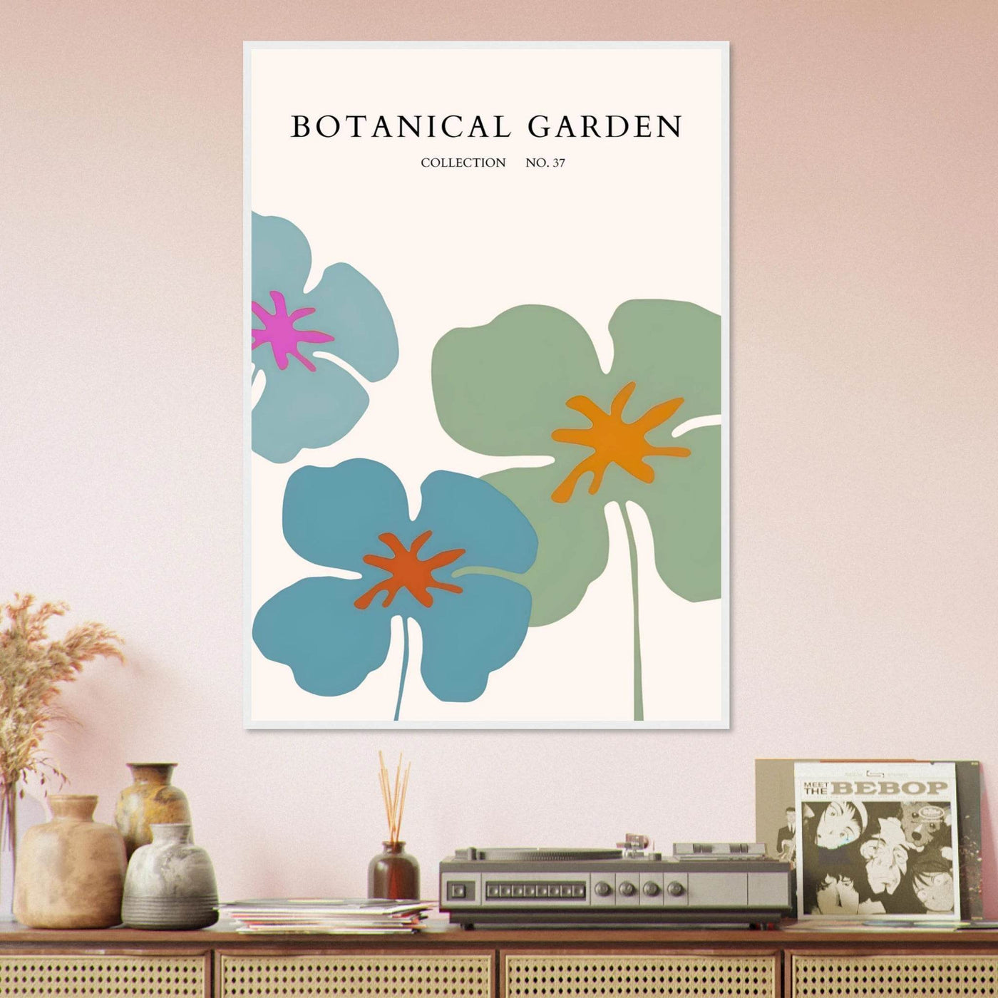 Abstract Botanical Garden Framed Posters – Vibrant Floral Art Prints in Your Choice of Frame & Size | Ready-to-Hang - Vibrantwalls