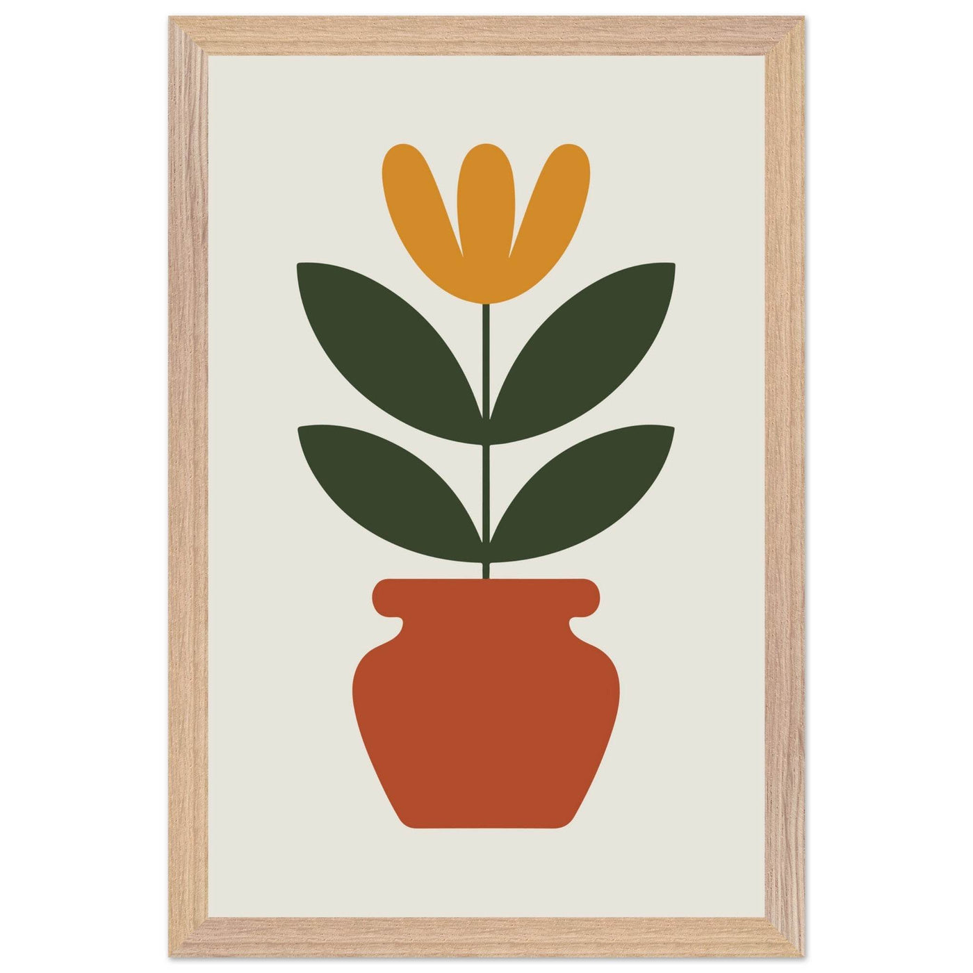 Abstract Potted Floral Art - Vibrantwalls