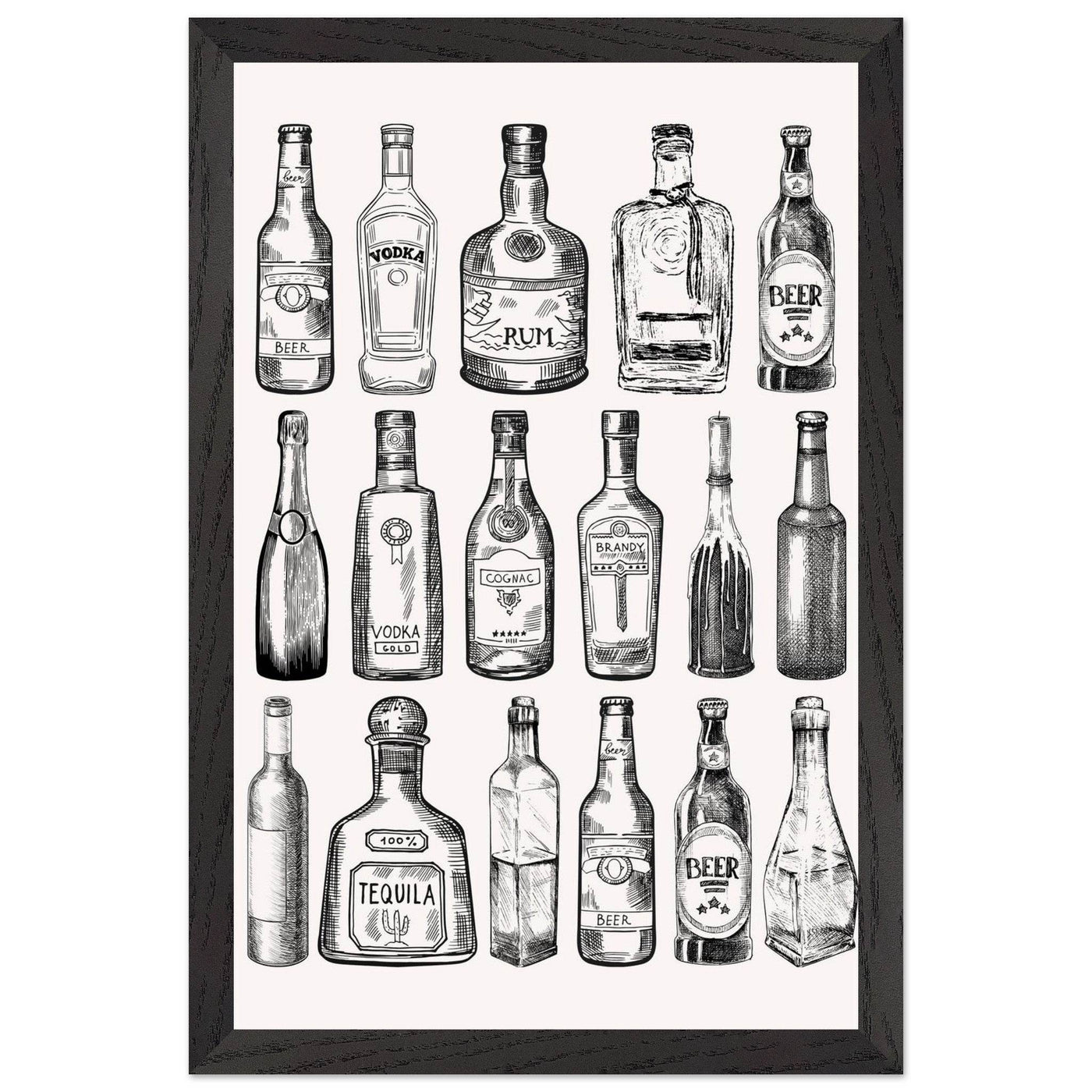 Gin Tonic Cocktail Recipe Classic Bar Print - Vibrantwalls