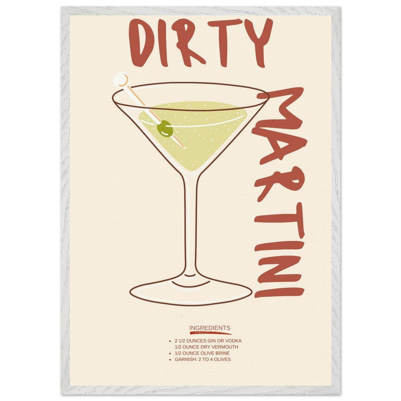 Dirty Martini Cocktail - Vibrantwalls