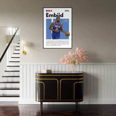 Joel Embiid The Process 76ers Framed Poster Vibrantwalls