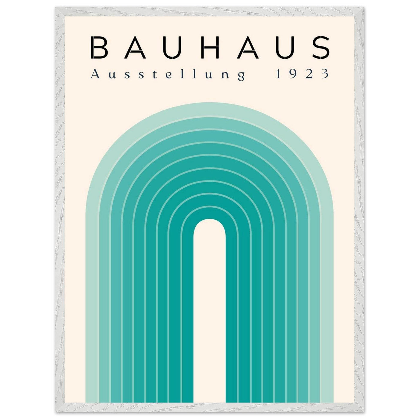 Bauhaus Ausstellung 1923 Teal & Cream - Vibrantwalls