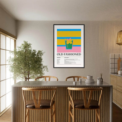 Old Fashioned Cocktail Recipe Art Print - Vibrantwalls