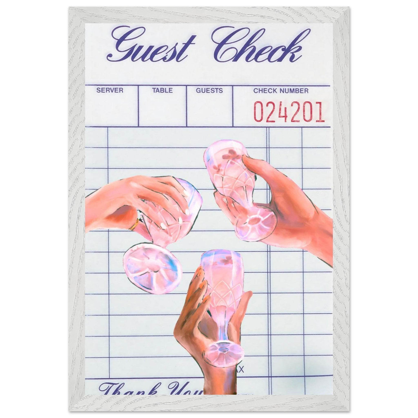 Retro Aesthetic Guest Check - Vibrantwalls