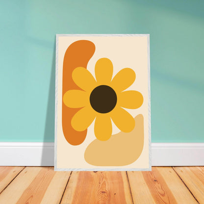 Daisy Bloom Floral Abstract Botanical Wall Art - Vibrantwalls