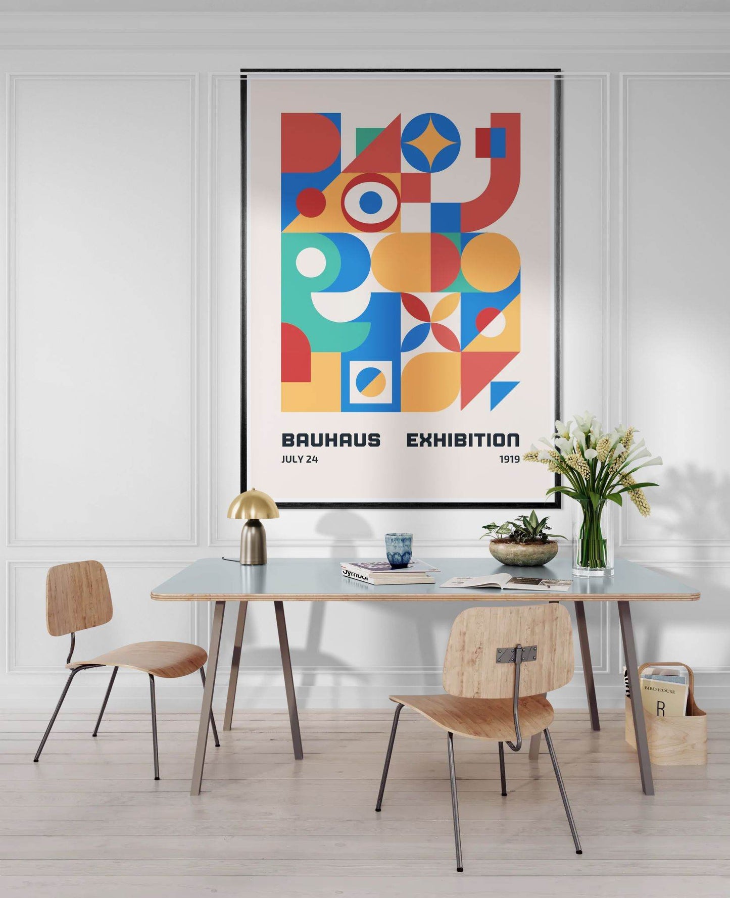 Bauhaus Exhibition 1919 Vibrant Geometric Movement Design Wall Art - Vibrantwalls
