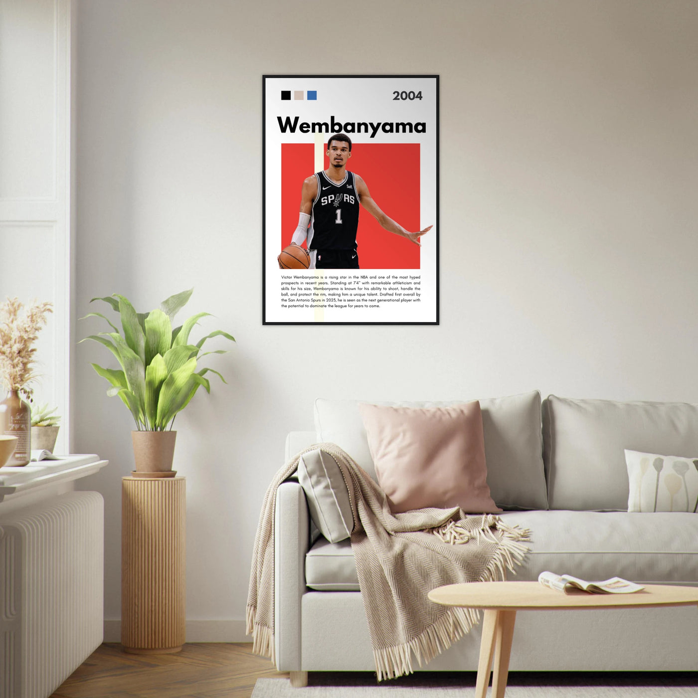 Victor Wembanyama Wemby Spurs Modern Art Print Vibrantwalls