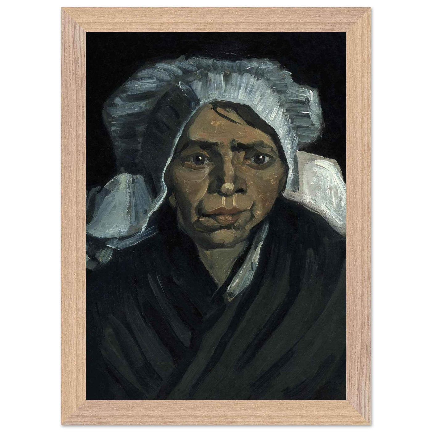 Peasant Woman Sculpture - Exquisite Head of a Peasant Woman Art Piece - Vibrantwalls