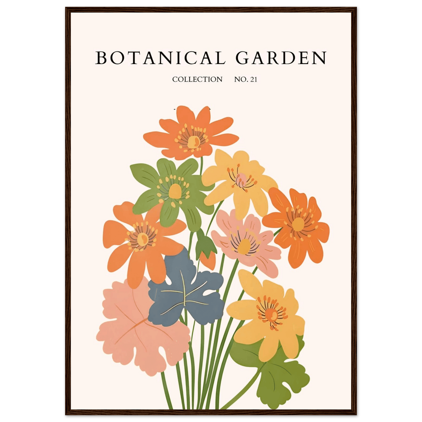 Botanical Garden Collection No. 21 Framed Poster – Vibrant Floral Art Print | Ready-to-Hang in Your Choice of Frame - Vibrantwalls