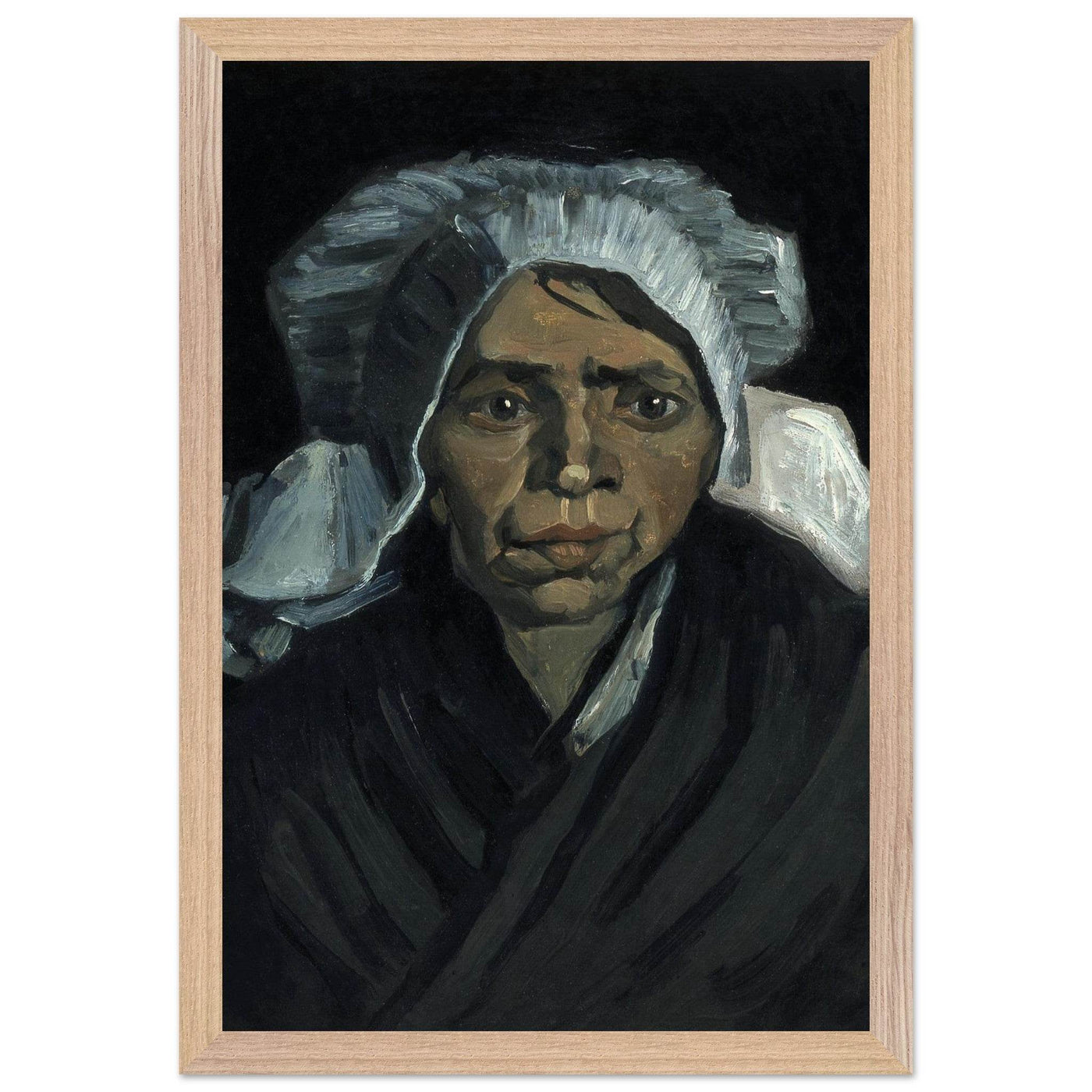 Peasant Woman Sculpture - Exquisite Head of a Peasant Woman Art Piece - Vibrantwalls