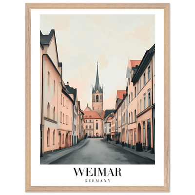 Weimar Germany Framed Poster – Vintage European Cityscape Wall Art with Wooden Frame - Vibrantwalls